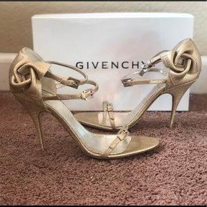 Givenchy champagne strappy heels